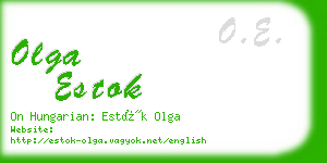olga estok business card